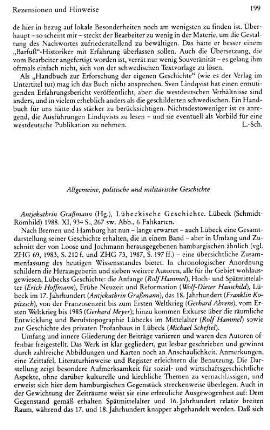 Rezensionen und Hinweise : Allgemeine, politische und militärische Geschichte