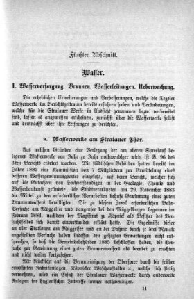 Fünfter Abschnitt. Wasser
