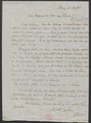 Brief an Karl Klindworth : 20.12.1913
