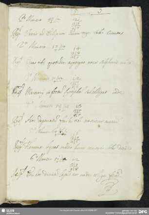 [Faszikel 5: Alchemistische Notizen und Formeln]