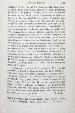 631-633 [Rezension] Gaugusch, Ludwig, Das Ehehindernis der höheren Weihe