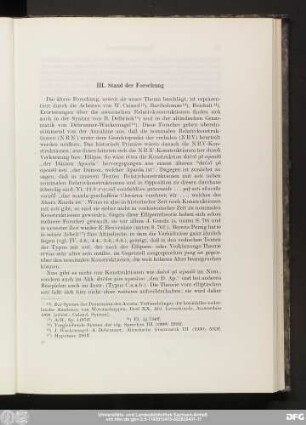 III. Stand der Forschung