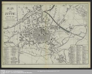 Karte : Plan von Zittau
