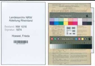 Entnazifizierung Frieda Hoewel , geb. 15.10.1921 (Postassistentin)