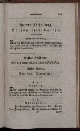 Vierte Abtheilung. Hülfswissenschaften.