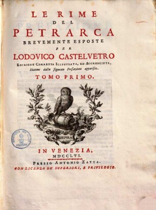 Le rime del Petrarca. 1