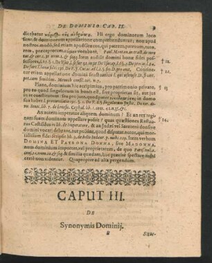 Caput III. De Synonymis Dominii.