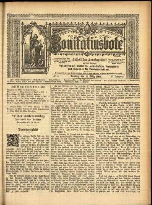 Erste Ausgabe vom Sonntag, den 14. März 1909.