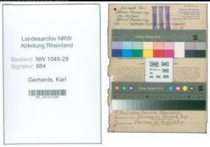 Entnazifizierung Karl Gerhards , geb. 02.09.1893 (Beamter)