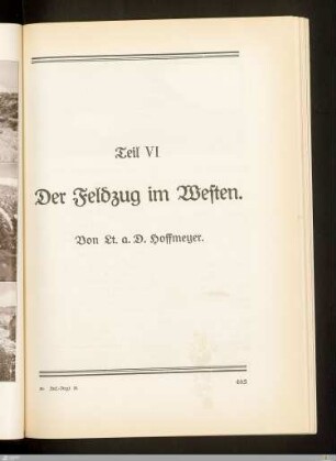 Teil VI: Der Feldzug im Westen
