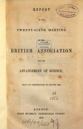 Report of the ... meeting. 26. 1856 (1857)