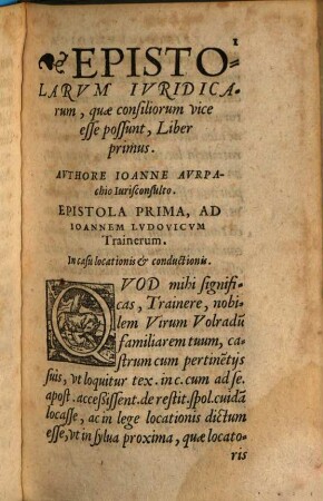 Epistolarvm Ivridicarvm, Qvae Consiliorvm Vice Esse possunt, Libri IIII