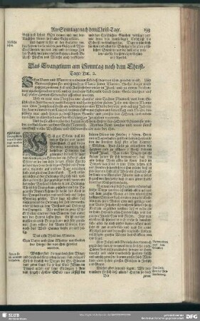 Das Evangelium am Sonntage nach dem Christ-Tage, Luc. 2