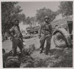 Wehrmachtssoldaten, Auf einem Regimentsgefechtsstand auf Kreta
