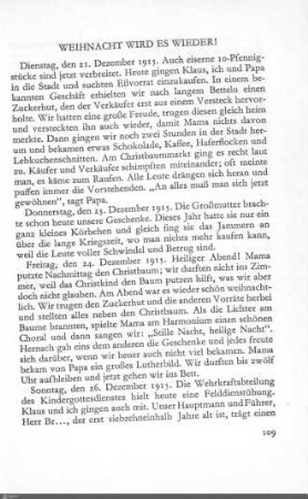 Weihnacht wird es wieder
