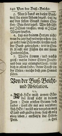 Von der Buß-Beicht- und Absolution.