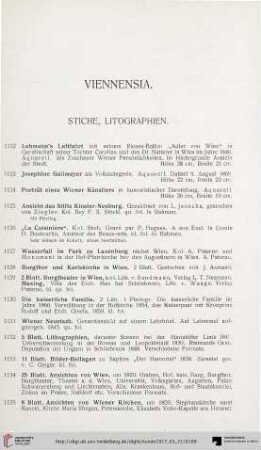 Viennensia (Nr. 1122-1138)
