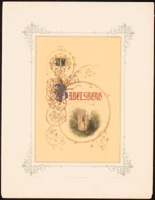 Schloss Babelsberg, Potsdam: Titelblatt, Perspektivische Ansicht