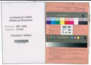 Entnazifizierung Helene Hoscheid , geb. 04.02.1899 ()