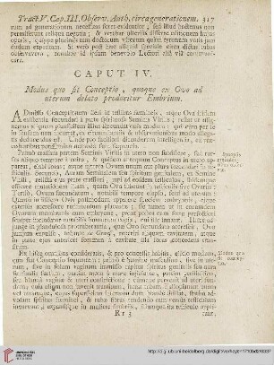 Caput IV: Modus quo fit Conceptio […]