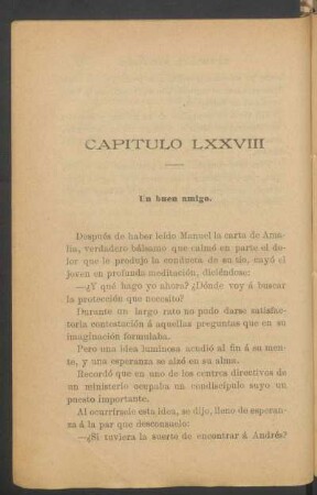 Capítulo LXXVIII - Un buen amigo.