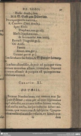 Curatio XL. [Curatio XLII.] De Tussi