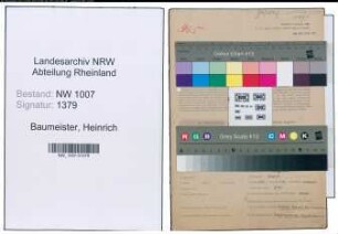 Entnazifizierung Heinrich Baumeister , geb. 31.08.1895 (Schmied)