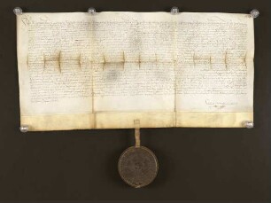 1623 Apr. 13. Stadtobligation über 1000 Thaler (zu behuf der Apotheken) von Engelin Möller, Tochter des Joh. Möller (6%).
