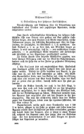 Erforschung der höheren Luftschichten : [Nichtamtliches]