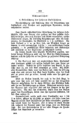 Erforschung der höheren Luftschichten : [Nichtamtliches]