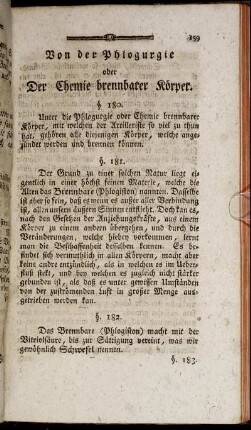 Von der Phlogurgie oder Der Chemie brennbarer Körper.