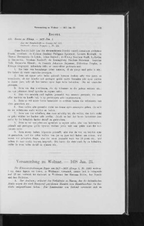 Versammlung zu Wolmar. - 1418 Jan. 23.