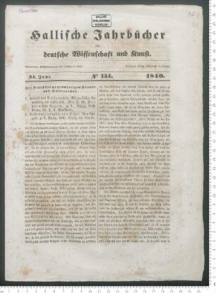 "Adelbert von Chamisso's Werke (Fortsetzung)" (Rezension/ Auszüge)