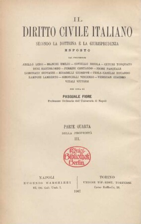 102: Del diritto di autore secondo la legge italiana comparata con le leggi straniere