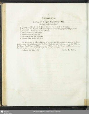 Entlassungsfeier