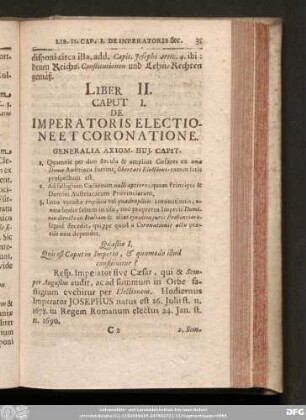Caput I. De Imperatoris Electione Et Coronatione.