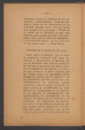 Necesidad de la aprobación del censo