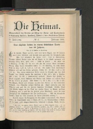 11. Jahrgang. No. 2. Februar 1901.