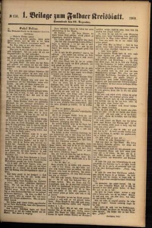 Zweite Ausgabe vom Samstag, den 22. Dezember 1900.