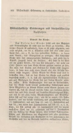 162-220 Wissenschaftliche Erörterungen und kirchenhistorische Nachrichten