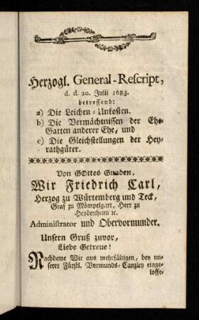 311-321, Herzogl. general-Rescript, d. d. 20. Julii 1683 ...