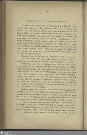 Die Zukunft des Hegel'schen Systems