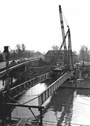 Abbruch der alten Maxbrücke Schweinfurt/Main
