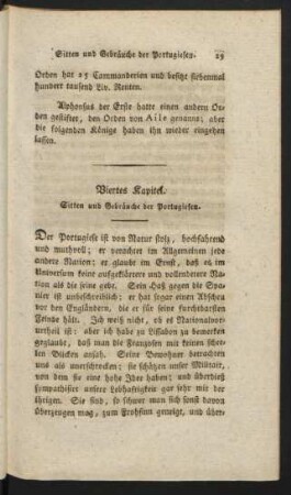 Viertes Kapitel. Sitten und Gebräuche der Portugiesen.