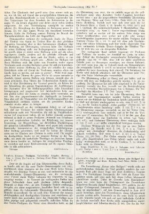527-528 [Rezension] Tauler, Johannes, Predigten