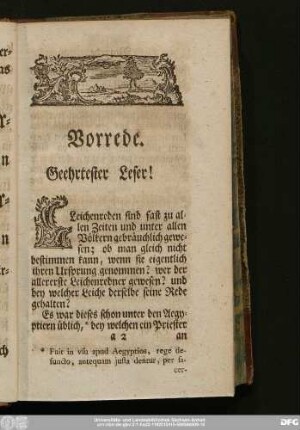 Vorrede. Geehrtester Leser!