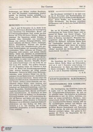 Stattgehabte Auktionen