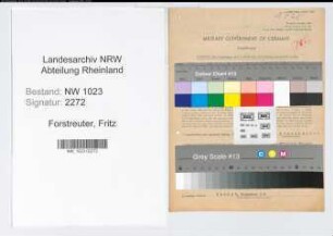 Entnazifizierung Fritz Forstreuter , geb. 18.02.1903 (Landwirt)