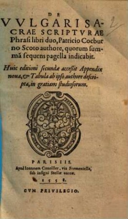 De Vvlgarisacrae Scriptvrae Phrasi : libri duo