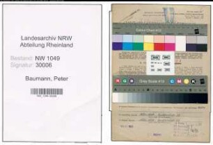 Entnazifizierung Peter Baumann , geb. 07.09.1904 (Bahnsekretaer)